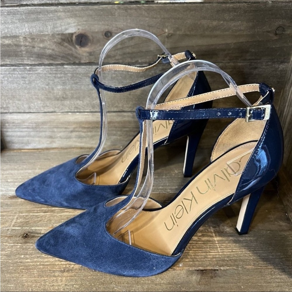 Brand New Calvin Klein Paten Leather and Suede Shoes